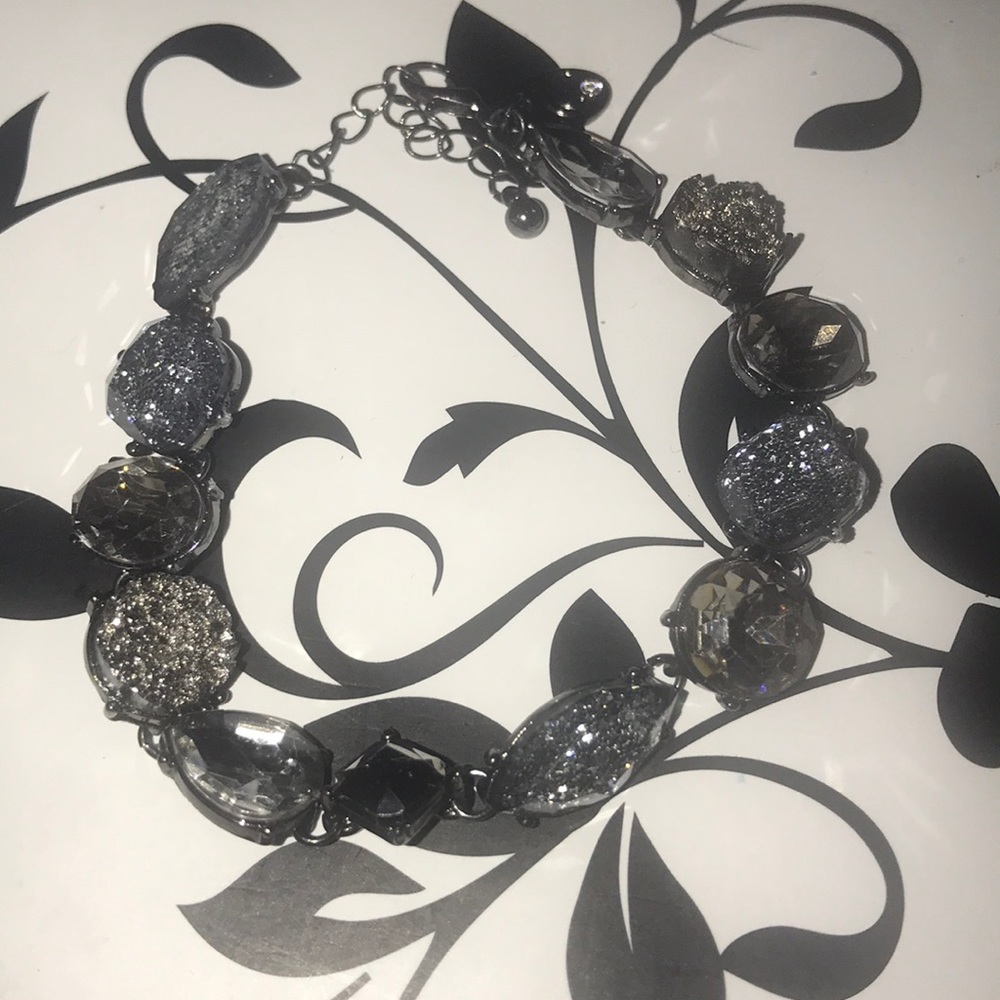 Black gunmetal clasp bracelet